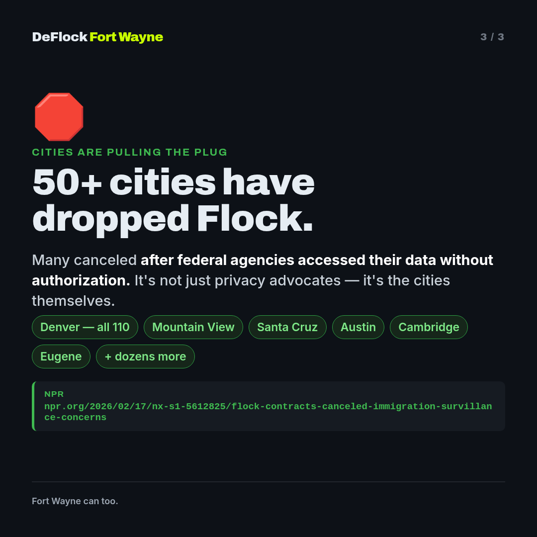 Cities dropping Flock contracts infographic